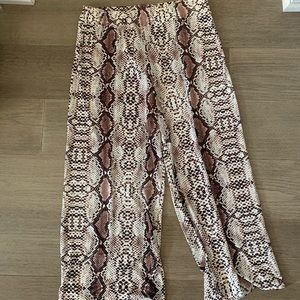 Boohoo Snake Print Culottes